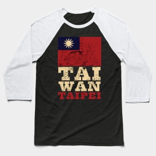 Flag of Taiwan Republic of China Baseball T-Shirt